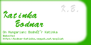 katinka bodnar business card